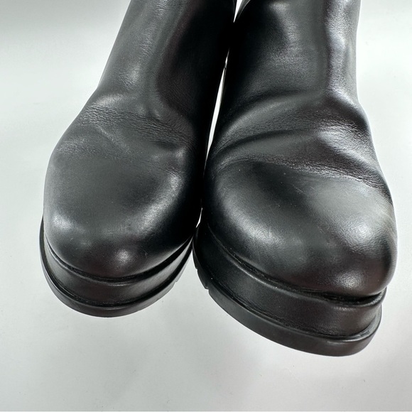 Sorel Margo Chelsea ankle booties size 10.5 41.5 black leather chunky boots - Picture 9 of 15